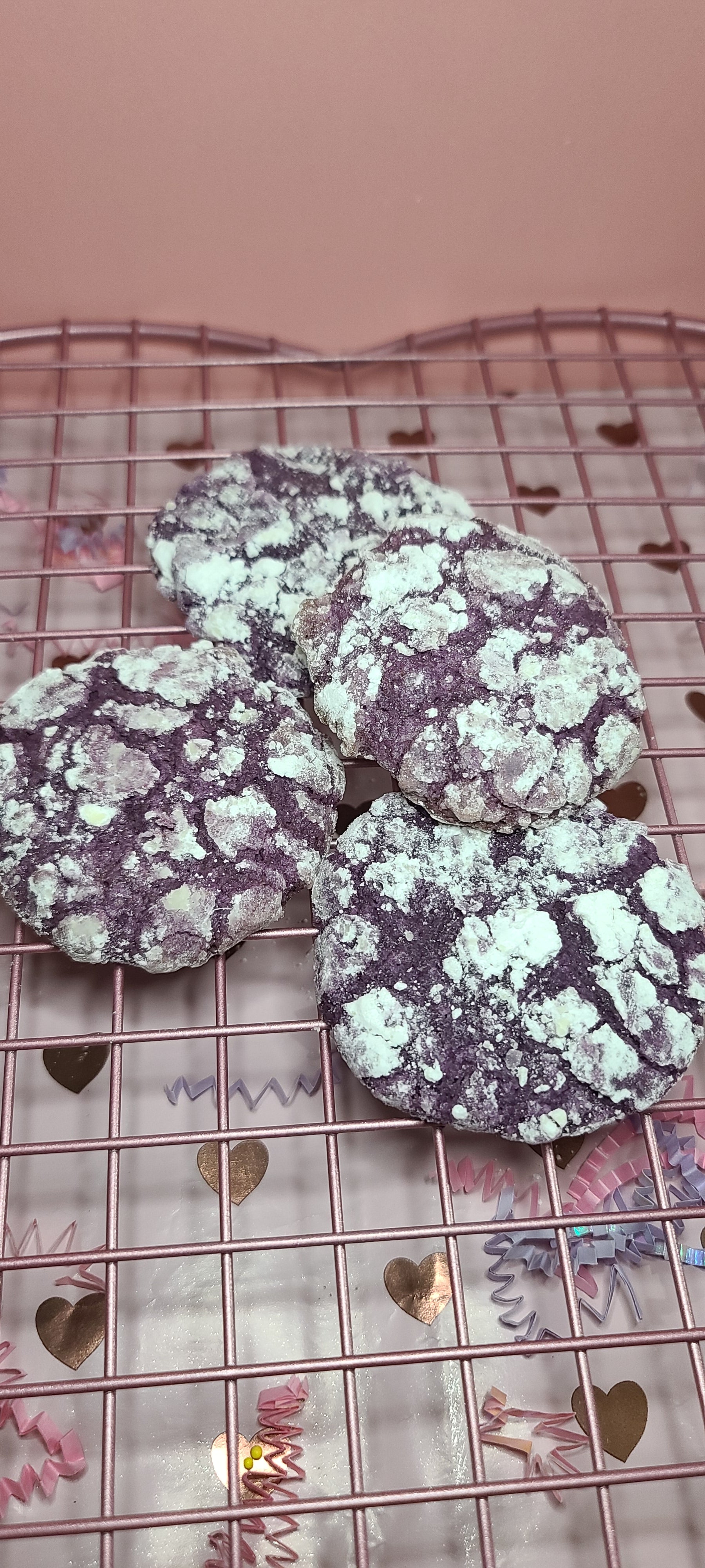 Ube Crinkle Cookies